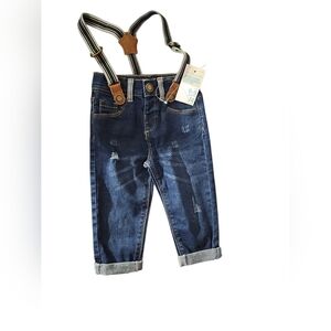 Primark Denim Jeans With Suspenders